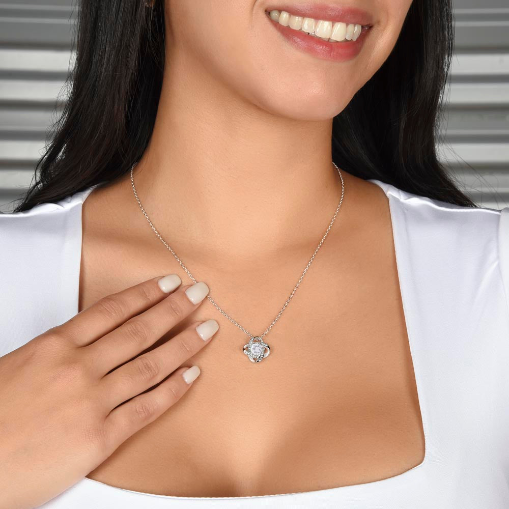 To My Beautiful Soulmate Love Knot Necklace, Gift for Wife, Girlfriend, Anniversary Necklace