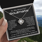 To My Beautiful Soulmate Love Knot Necklace, Anniversary Gift for Girlfriend with Message Card