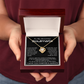 To My Beautiful Soulmate Love Knot Necklace, Anniversary Gift for Girlfriend with Message Card