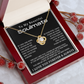 To My Beautiful Soulmate Love Knot Necklace, Anniversary Gift for Girlfriend with Message Card