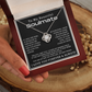 To My Beautiful Soulmate Love Knot Necklace, Anniversary Gift for Girlfriend with Message Card