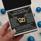 To My Beautiful Soulmate Interlocking Hearts Necklace, Gift for Wife, Girlfriend, Anniversary Necklace