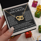 To My Beautiful Soulmate Interlocking Hearts Necklace, Gift for Wife, Girlfriend, Anniversary Necklace