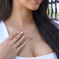To My Beautiful Soulmate Interlocking Hearts Necklace, Anniversary Gift for Girlfriend with Message Card