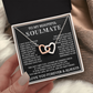 To My Beautiful Soulmate Interlocking Hearts Necklace, Gift for Wife, Girlfriend, Anniversary Necklace