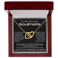 To My Beautiful Soulmate Interlocking Hearts Necklace, Anniversary Gift for Girlfriend with Message Card