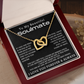 To My Beautiful Soulmate Interlocking Hearts Necklace, Anniversary Gift for Girlfriend with Message Card