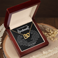 To my Smokin' Hot Interlocking Hearts Necklace, Anniversary Gift for Wife, Girlfriend Necklace