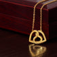 To My Beautiful Soulmate Interlocking Hearts Necklace, Anniversary Gift for Girlfriend with Message Card
