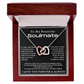 To My Beautiful Soulmate Interlocking Hearts Necklace, Anniversary Gift for Girlfriend with Message Card