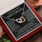 To My Beautiful Soulmate Interlocking Hearts Necklace, Gift for Wife, Girlfriend, Anniversary Necklace