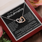 To My Beautiful Soulmate Interlocking Hearts Necklace, Anniversary Gift for Girlfriend with Message Card