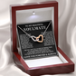 To My Beautiful Soulmate Interlocking Hearts Necklace, Gift for Wife, Girlfriend, Anniversary Necklace