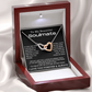 To My Beautiful Soulmate Interlocking Hearts Necklace, Anniversary Gift for Girlfriend with Message Card