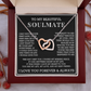 To My Beautiful Soulmate Interlocking Hearts Necklace, Gift for Wife, Girlfriend, Anniversary Necklace