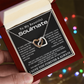 To My Beautiful Soulmate Interlocking Hearts Necklace, Anniversary Gift for Girlfriend with Message Card