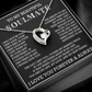 Forever Love To My Soulmate Heart Necklace, Anniversary Soulmate Jewelry, Gift for Girlfriend