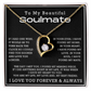 To My Beautiful Soulmate Forever Love Hearts Necklace, Anniversary Gift for Girlfriend with Message Card