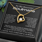 To My Beautiful Soulmate Forever Love Hearts Necklace, Anniversary Gift for Girlfriend with Message Card